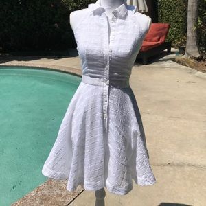 Armani Exchange white sleeveless dress